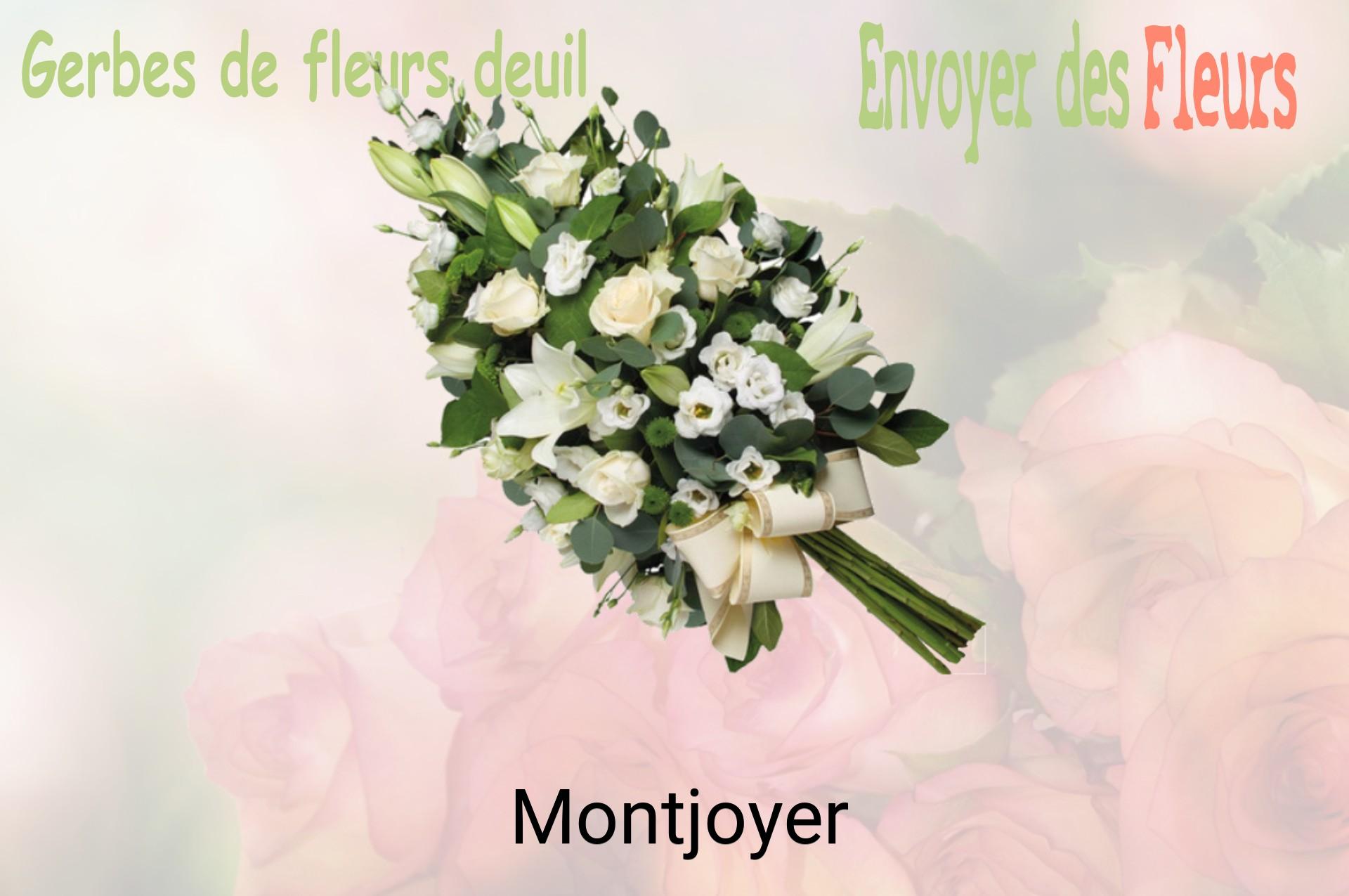 Gerbe de fleurs de deuil livrée à Montjoyer